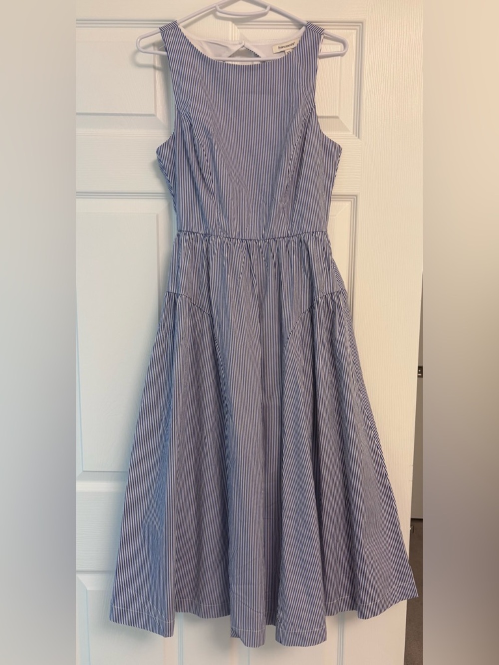 Francesca's Collections Navy & White Striped Sundress